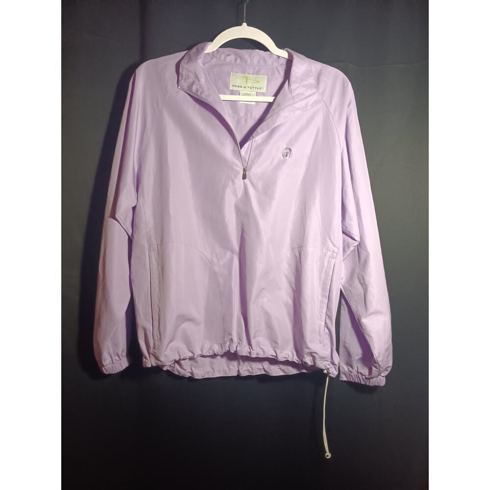 Page & Tuttle COOL SWING 1/4 Zip Golf Pullover Medium Lavender Purple Sportswear